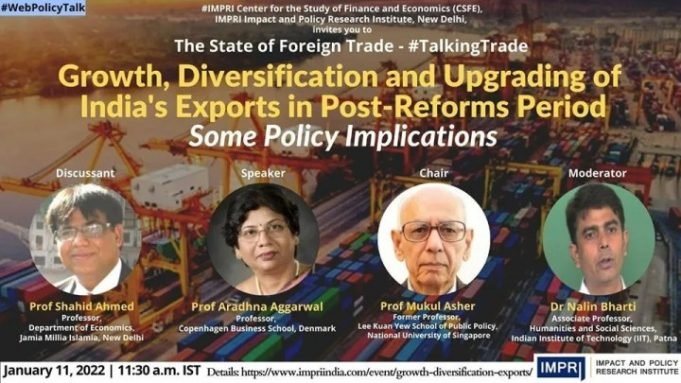 Video: Growth, Diversification and Upgrading of India’s Exports in Post-Reforms Period: Some Policy Implications – IMPRI Impact and Policy Research Institute Video: Growth, Diversification and Upgrading of India’s Exports in Post-Reforms Period: Some Policy Implications - IMPRI Impact and Policy Research Institute