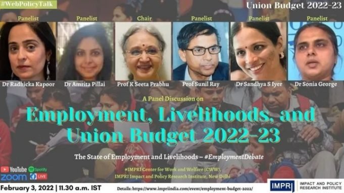 Video: Employment, Livelihoods, and Union Budget 2022-23 – IMPRI Impact and Policy Research Institute Video: Employment, Livelihoods, and Union Budget 2022-23 - IMPRI Impact and Policy Research Institute