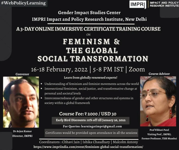 Participants List & Details: Feminism and the Global Social Transformation – IMPRI Impact and Policy Research Institute image 34