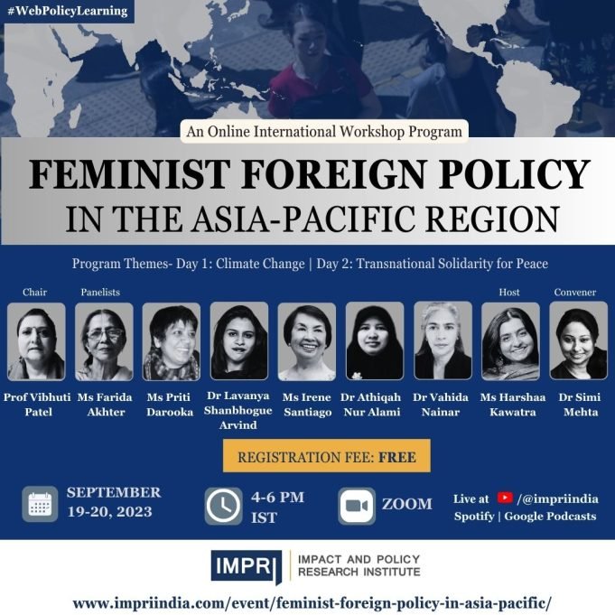 Participants List: Feminist Foreign Policy In The Asia-Pacific Region – IMPRI Impact And Policy Research Institute Panelist FFP in Asia Pacific