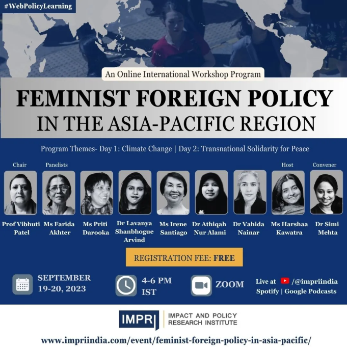 Feminist Foreign Policy In The Asia-Pacific Region – IMPRI Impact And Policy Research Institute image