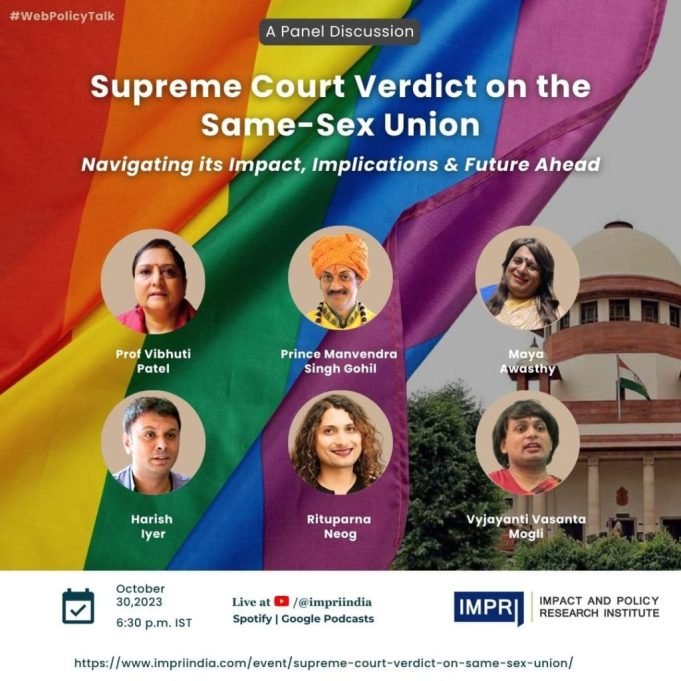 Supreme Court Verdict On Same-Sex Union: Navigating Its Impact, Implications And Future Ahead – IMPRI Impact And Policy Research Institute Supreme Court Verdict on Same-Sex Union: Navigating its Impact, Implications and Future Ahead