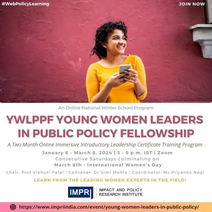 Participants List & Details: YWLPPF Young Women Leaders In Public Policy Fellowship – IMPRI Impact And Policy Research Institute ywlppf young women leaders in public policy fellowship impri