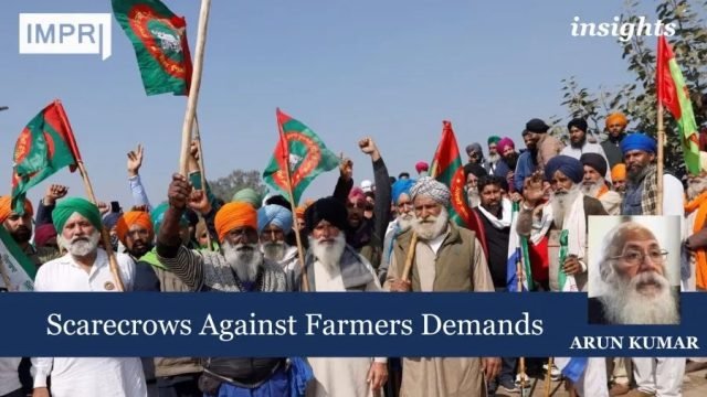 Scarecrows against farmers demands