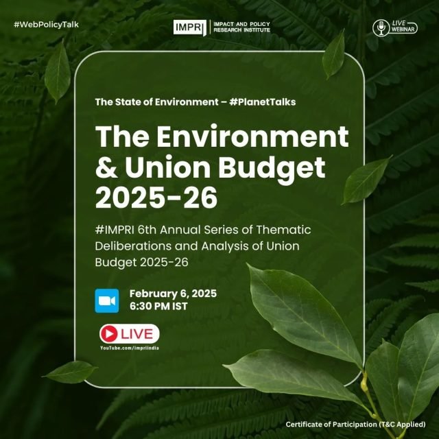 The Environment and the Union Budget 2025-26