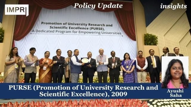 PURSE (Promotion of University Research and Scientific Excellence), 2009