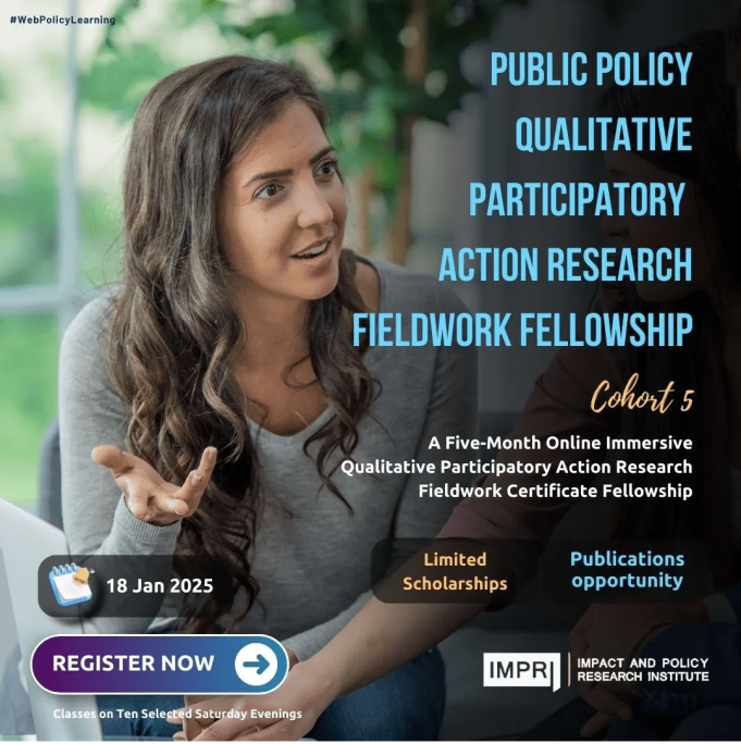 Fellows Blog List & Details: Public Policy Qualitative Participatory Action Research Fieldwork Fellowship- Cohort 5.0 – IMPRI Impact And Policy Research Institute Policy 5