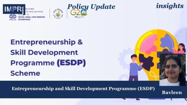Entrepreneurship and Skill Development Programme (ESDP)