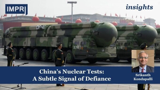 China’s Nuclear Tests: A Subtle Signal Of Defiance China's Nuclear Tests: A Subtle Signal Of Defiance