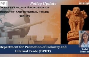 Department For Promotion Of Industry And Internal Trade (DPIIT) DPIIT